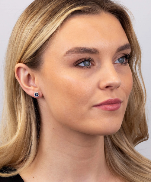 Sapphire White Gold Earrings